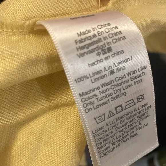 NWT Madewell Butter Yellow Linen Maxi Skirt A-Line - Picture 7 of 7